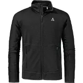 Schöffel Fleecejacke SCHÖFFEL "Fleece Jk Style Cascata MNS", Herren, Gr. 54, schwarz (9990, schwarz), Oberstoff: 94% Polyester, 6% Elasthan, regular fit, hoch geschlossener Ausschnitt, Jacken Fleecejacke