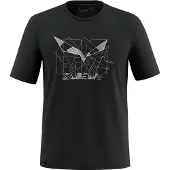 Salewa - Eagle Geometric T-Shirt - Funktionsshirt Gr 52 schwarz
