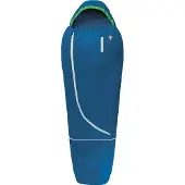 Grüezi Bag - Biopod Wolle Kids World Traveller - Kinderschlafsack Gr bis 170 cm Körpergröße - 140-190 x 65 x 45 cm blau