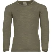 Engel - Kinder Unterhemd L/S - Merinounterwäsche Gr 176 oliv
