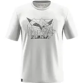 Salewa - Eagle Geometric T-Shirt - Funktionsshirt Gr 50 grau/weiß