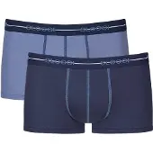 Sloggi Boxershorts "Boxershort Start Hipster C2P box 2er Pack", Herren, Gr. XXL, blau (dunkelblau, blau), Obermaterial: 96% Baumwolle CO. 4% Elasthan EL., Unterhosen Boxershorts