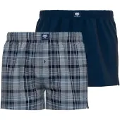 Ceceba Webboxer "Web-Boxershorts 2er Pack", Herren, Gr. 3XL, blau, Obermaterial: 97% Baumwolle CO. 3% Elasthan EL., Unterhosen Webboxer