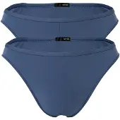 Hom Slip "Slip 2er Pack", Herren, Gr. XL, blau (midblau), Obermaterial: 76% Polyamid PA. 24% Elasthan EL., Unterhosen Slip