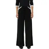 Comma Stoffhose mit weitem Bein und Kordelzug