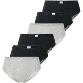 Schiesser Damen Brazilian-Slips, 6er Pack - 6Pack Brazilian, Stretch Cotton, uni
