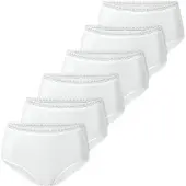 Schiesser Damen Midi-Slips, 6er Pack - 6Pack Midi, Stretch Cotton, uni
