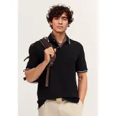 Bugatti 1100000002199 , Herren, Gr. XXL, schwarz (290, schwarz), 100% Baumwolle, unifarben, normal, ohne Ausschnitt, Shirts 1100000002199, Modern Fit aus reiner Baumwolle