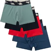 Sanetta Boxershorts "Boxershort 5er Pack", Jungen, Gr. 128, bunt (blau, schwarz, grün, rot), Obermaterial: 95% Baumwolle CO. 5% Elasthan EL., Unterhosen Boxershorts