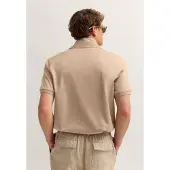Bugatti Poloshirt , Herren, Gr. XL, beige (40, beige), 100% Baumwolle, unifarben, normal, ohne Ausschnitt, Shirts Poloshirt, dezent elegant