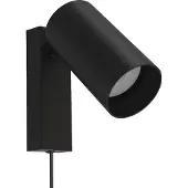 Euluna Wandstrahler Mono I mit Stecker schwarz