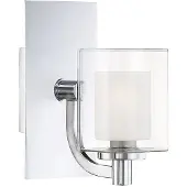 QUOIZEL Wandleuchte Kolt IP44 mit doppeltem Glasschirm, einflammig