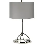 Elstead Lighting Elstead Vicenza Tischleuchte E27 Nickel weiß poliert Grau