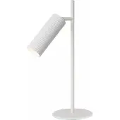 Lucide Tischlampe Clubs, Kopf dreh- und schwenkbar, weiß