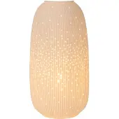 Lucide Tischleuchte Flores, Ø 17,5 cm, Porzellan, weiß, E14