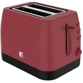 Bergner Toaster für 2 Scheiben, Maron, mit 6 Bräunungsstufen, Auftau- und Aufwärmfunktion