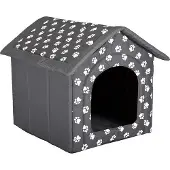 Markenlos Hundehütte für mittelgroße Hunde - mit herausnehmbarem Dach - 60 x 55 x 60 cm - grafit mit weißen Beinen