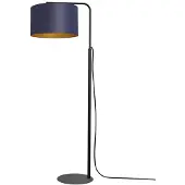 Luminex Stehlampe 'Soho' in blau aus Textil
