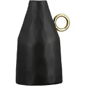 Gilde Tischvase "Vase Dora, schwarz H.31 cm", schwarz, B:14,5cm H:31cm T:14,5cm, Aluminium, Vasen, Tischvase