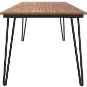 vidaXL Gartentisch Haarnadel-Tischbeine 200x90x75 cm Akazie Massivholz