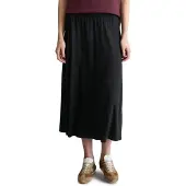 Marc O'Polo Jerseyrock DENIM, Damen, Gr. XS, schwarz, Web, Obermaterial: 97% Viskose, 3% Elasthan, ausgestellt ca. Mitte Wade, Röcke Jerseyrock, aus LENZING ECOVERO, ausgestellt