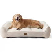 OEM Wasseraffes Hundebett 122x89cm Crème weiches Sherpa Plüsch