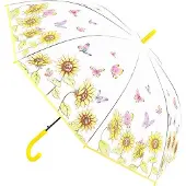 OEM Durchsichtiger Blumenblüten-Schirm für Frauen und Mädchen mit 8 Glasfaserstangen