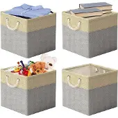 OEM Staubeschützende Aufbewahrungsbox, 30x30cm, 4-teilig, faltenfrei, beige/grau