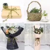 OEM Jute-Seil mit Blättern, 20m, Kunstblätter, Dekoration