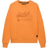 Superdry für Damen. W2012636A Sweatshirt Industriearbeiter Lose orange (XL), Lässig, Baumwolle