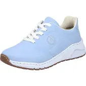 Rieker Damen Sneaker Schnürschuh Weite H mit Keilabsatz und Wechselsohle M4903, Größe:37 EU, Farbe:Blau