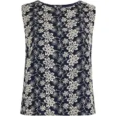 Apricot Top Damen Baumwolle blau gemustert, 38 846028-0002-00380