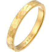 Elli Silberring "Ring Bandring Gehämmert 925 Sterling Silber" Gr. 46, gold, Fingerringe, Damen, 46, Silber 925 (Sterlingsilber), Silberring