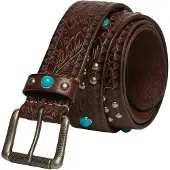 Superdry für Herren. Y9210124A Braunes Statement-Ledergürtel (L), Lässig, Klassisch