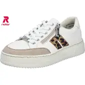 Rieker Sporthalbschuhe Formsohle modisch in weiss/weiss kombi, Gr. 37