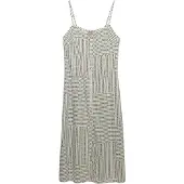 Superdry für Damen. W8012079A Kleid Print Cami Midi weiß (M), Lässig, Viskose, Ärmellos / Hosenträger