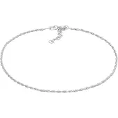 Elli Fußschmuck Kordelkette Gedreht Basic Zeitlos 925 Silber Elli Silber