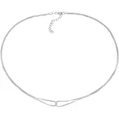Elli Choker "Halskette Choker Verschlungen Venezianer 925 Silber" Gr. 36, silber, Halsketten, Damen, ohne Stein, Silber 925 (Sterlingsilber), Choker