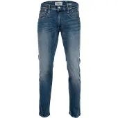 Replay Slim-fit-Jeans "Anbass", Herren, Gr. 30, Länge 32, blau (medium blau 990), Denim/Jeans, Obermaterial: 91% Baumwolle, 6% Elastomultiester, 3% Elasthan, slim fit normal, Jeans Slim-fit-Jeans