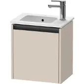 Duravit Ketho.2 Waschtischunterbau wandhängend, 1 Tür, Anschlag links, 410x440x292mm, K25060L83830000, Farbe: Taupe Supermatt Dekor