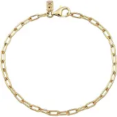 KUZZOI Armkette "Armband Gliederkette Oval 925 Sterling Silber" Gr. 19, gold, Armbänder, Herren, 19, Silber 925 (Sterlingsilber), Armkette