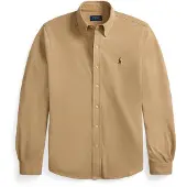 Ralph Lauren für Herren. 710654408503 Ultraleichtes Piqué-Hemd beige (XL), Lässig, Baumwolle, Langarm