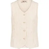 Cartoon Blusenkimono "Sommerweste mit Streifen", Damen, Gr. 40, bunt (nature, silber), Obermaterial: 53% Leinen LI. 45% Viskose CV. 2% Polyester PES., Blusen Blusenkimono