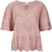 Apricot Shirtbluse "Spitzentop" 1 mit Stickereien