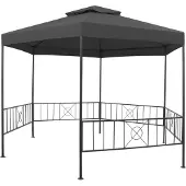 Syfax Gartenpavillon 323x275x265 cm Anthrazit