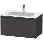 Duravit Ketho.2 Waschtischunterbau wandhängend, 1 Auszug, 810x440x480mm, für ME by Starck 233683,234583,234683, K25063080800000, Farbe: Graphit Supermatt Dekor