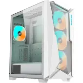 Gigabyte C301 GW V2, Weiß, Gehäuse mit Seitenteil aus gehärtetem Glas - Midi-/Miniturm - ATX