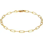 Elli Armkette "Armband Glieder Oval Basic Chunky Chains Optik 925 Silber" Gr. 180, gold, Armbänder, Damen, 180, Silber 925 (Sterlingsilber), Armkette