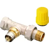 Danfoss Ventilgehäuse RA-UN 15 R 1/2, Durchgang, matt vernickelt