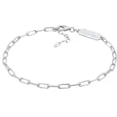 KUZZOI Armkette "Armband Herren Gliederkette Oval 925 Silber" Gr. 190, silber, Armbänder, Herren, Silber 925 (Sterlingsilber), Armkette